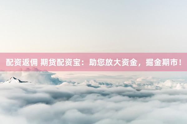 配资返佣 期货配资宝：助您放大资金，掘金期市！