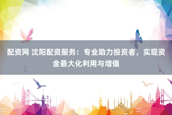 配资网 沈阳配资服务：专业助力投资者，实现资金最大化利用与增值