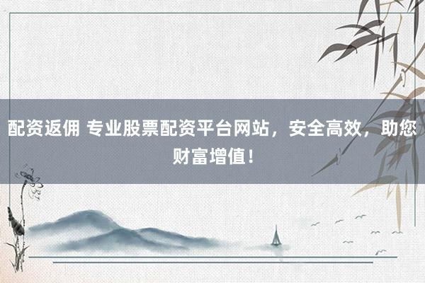 配资返佣 专业股票配资平台网站，安全高效，助您财富增值！