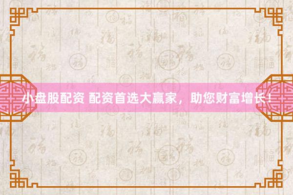 小盘股配资 配资首选大赢家，助您财富增长！