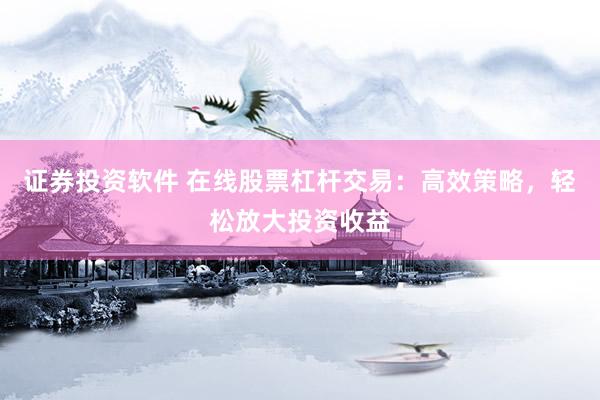 证券投资软件 在线股票杠杆交易：高效策略，轻松放大投资收益