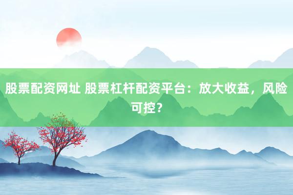 股票配资网址 股票杠杆配资平台：放大收益，风险可控？