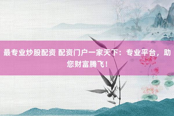 最专业炒股配资 配资门户一家天下：专业平台，助您财富腾飞！
