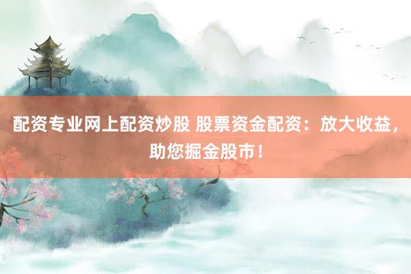 配资专业网上配资炒股 股票资金配资:放大收益,助您掘金股市!